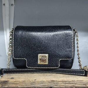 Kate Spade Turn Lock Black Leather Bag